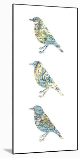 Map Birds-Sasha Blake-Mounted Giclee Print