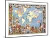 Map: British Empire, 1886-Walter Crane-Mounted Giclee Print