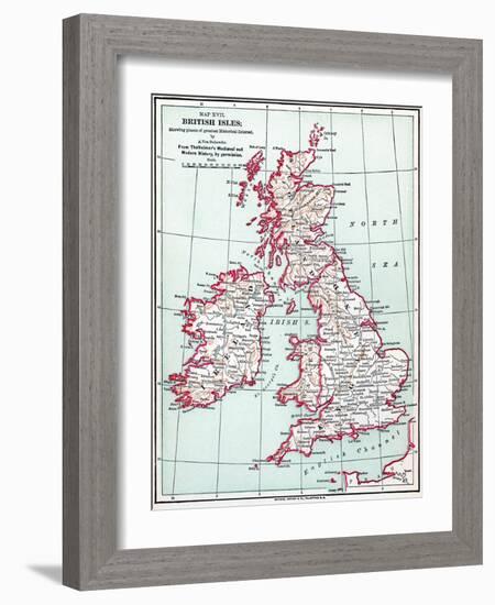 Map: British Isles, C1890-null-Framed Giclee Print