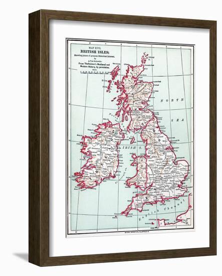 Map: British Isles, C1890-null-Framed Giclee Print