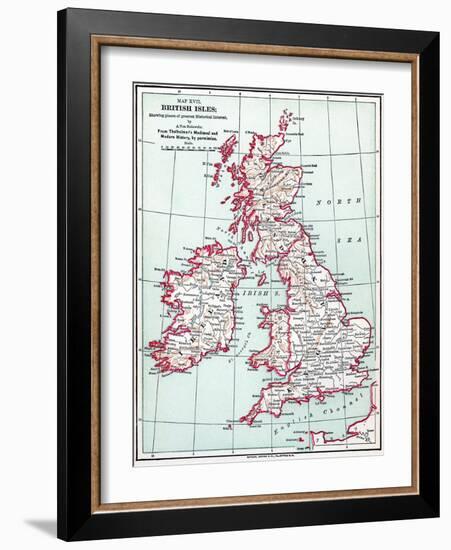 Map: British Isles, C1890-null-Framed Giclee Print