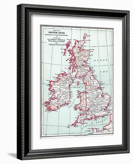 Map: British Isles, C1890-null-Framed Giclee Print