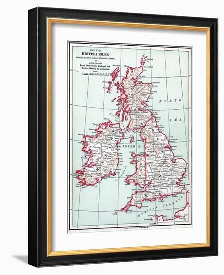 Map: British Isles, C1890-null-Framed Giclee Print