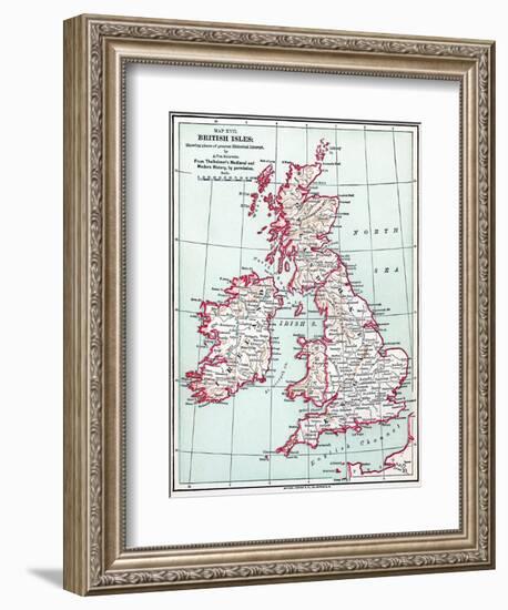 Map: British Isles, C1890-null-Framed Giclee Print