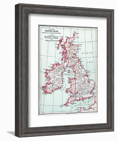 Map: British Isles, C1890-null-Framed Giclee Print