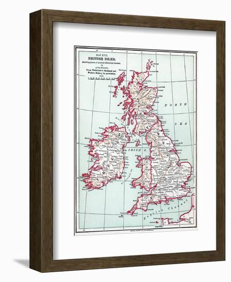 Map: British Isles, C1890-null-Framed Giclee Print