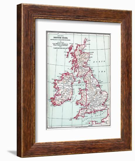 Map: British Isles, C1890-null-Framed Giclee Print