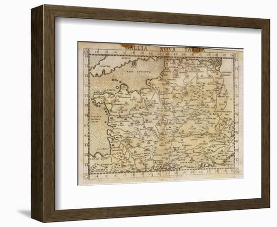 Map by Vincenzo Valgrisi, According to Ptolemy's Geography, Venice, 1561-null-Framed Giclee Print