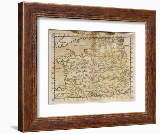 Map by Vincenzo Valgrisi, According to Ptolemy's Geography, Venice, 1561-null-Framed Giclee Print