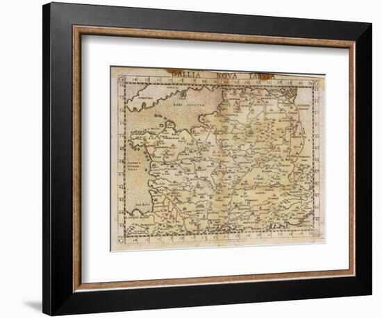 Map by Vincenzo Valgrisi, According to Ptolemy's Geography, Venice, 1561-null-Framed Giclee Print