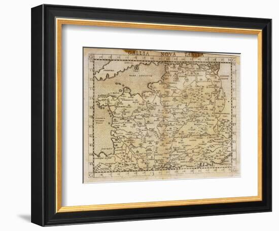 Map by Vincenzo Valgrisi, According to Ptolemy's Geography, Venice, 1561-null-Framed Giclee Print