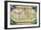 Map Charting Sir Francis Drake's Circumnavigation of the Globe-null-Framed Giclee Print