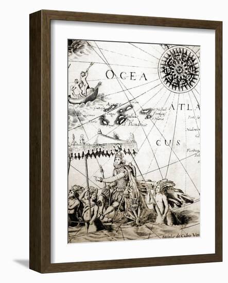 Map Compass Rose Closeup-Vintage Lavoie-Framed Giclee Print