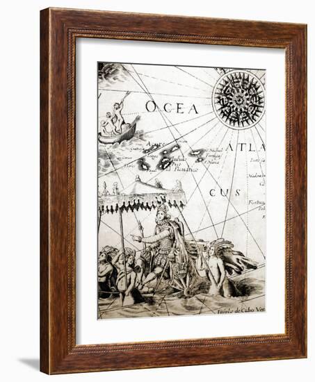 Map Compass Rose Closeup-Vintage Lavoie-Framed Giclee Print