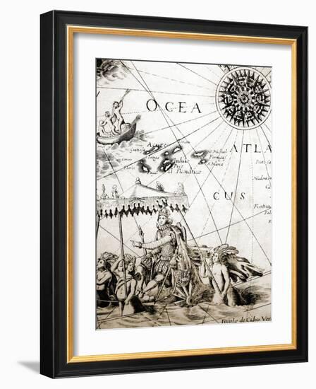 Map Compass Rose Closeup-Vintage Lavoie-Framed Giclee Print