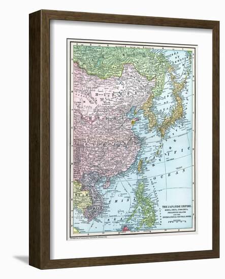 Map: East Asia, 1907-null-Framed Giclee Print