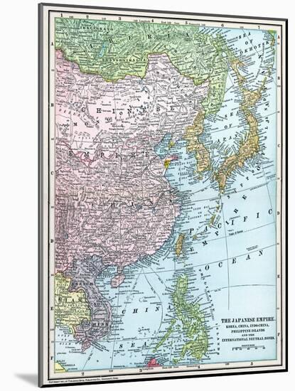 Map: East Asia, 1907-null-Mounted Giclee Print