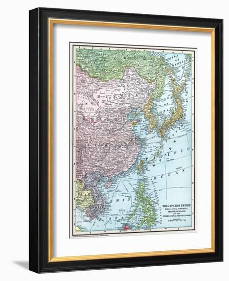 Map: East Asia, 1907-null-Framed Giclee Print