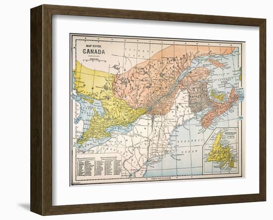 Map: Eastern Canada-null-Framed Giclee Print