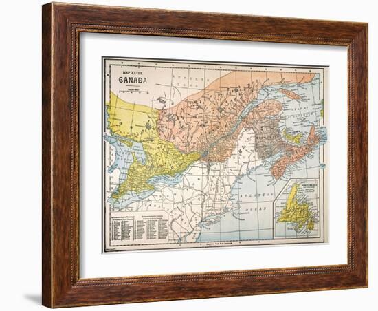 Map: Eastern Canada-null-Framed Giclee Print