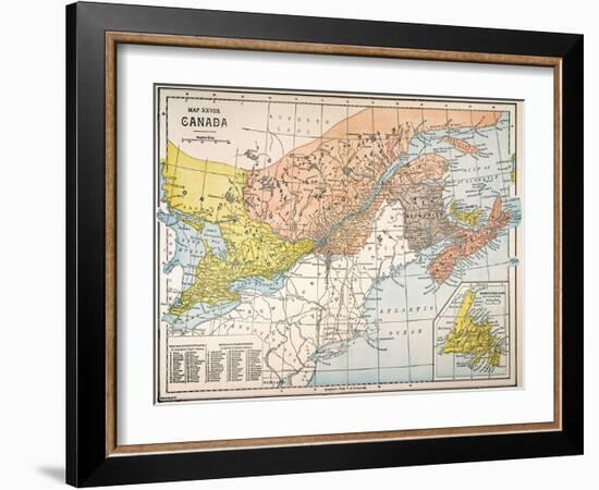 Map: Eastern Canada-null-Framed Giclee Print