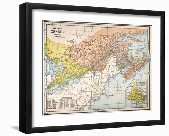 Map: Eastern Canada-null-Framed Giclee Print