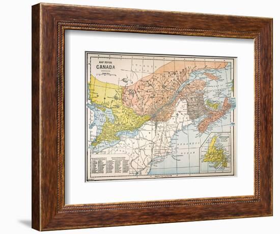 Map: Eastern Canada-null-Framed Giclee Print