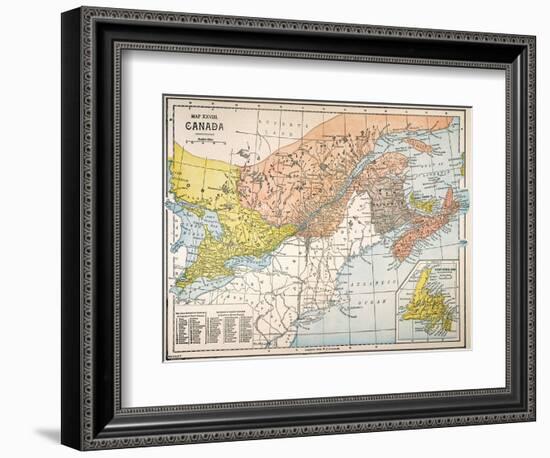 Map: Eastern Canada-null-Framed Giclee Print