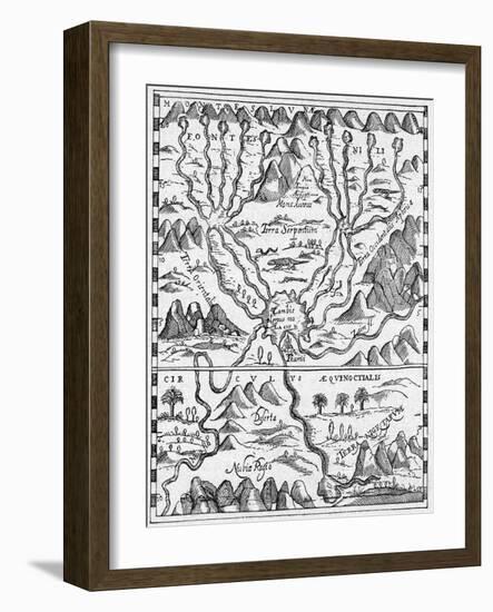 Map Egypt and Sudan-null-Framed Art Print