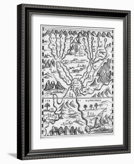 Map Egypt and Sudan-null-Framed Art Print