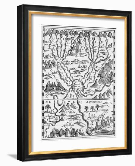 Map Egypt and Sudan-null-Framed Art Print