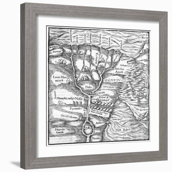 Map Egypt-null-Framed Art Print