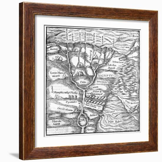 Map Egypt-null-Framed Art Print