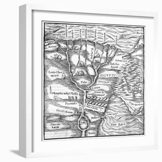 Map Egypt-null-Framed Art Print