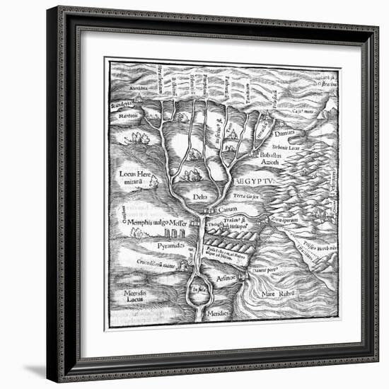 Map Egypt-null-Framed Art Print