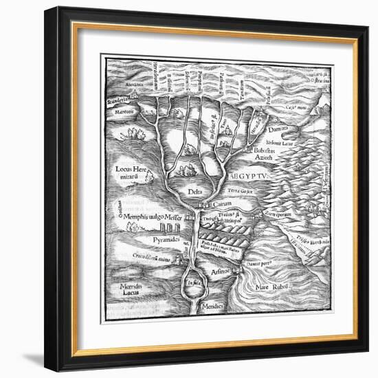 Map Egypt-null-Framed Art Print