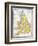 Map: England & Wales-null-Framed Giclee Print