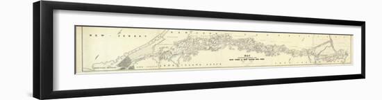 Map Exhibiting The Lines for the New York and New Haven Railroad, c.1845-P^ Anderson-Framed Art Print