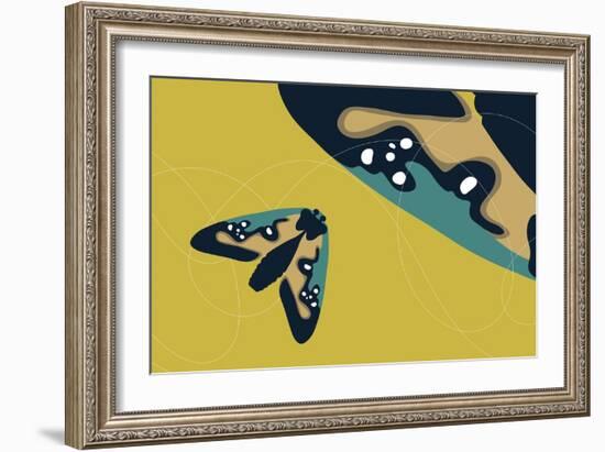 Map Flutters-Belen Mena-Framed Giclee Print