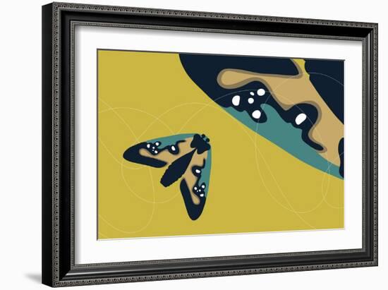 Map Flutters-Belen Mena-Framed Giclee Print