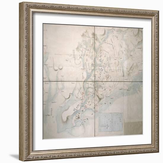 Map for the Battle of Austerlitz, December 2nd, 1805-null-Framed Giclee Print