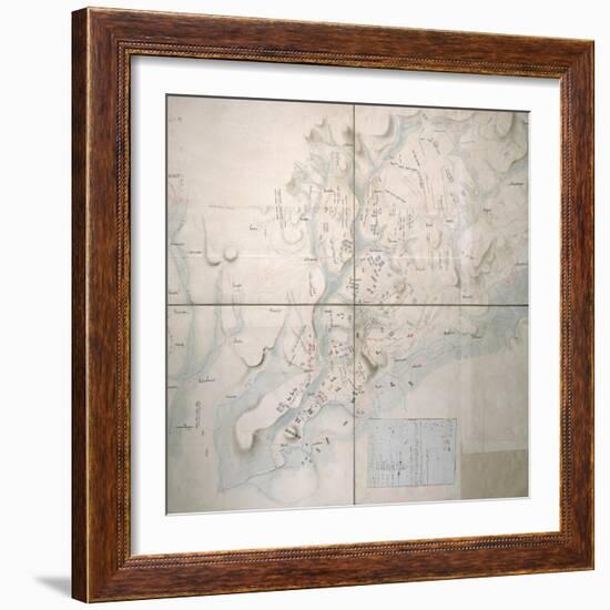 Map for the Battle of Austerlitz, December 2nd, 1805-null-Framed Giclee Print