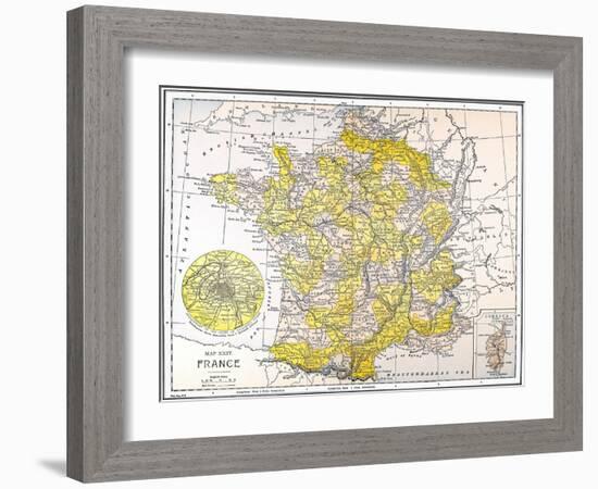 Map: France-null-Framed Giclee Print