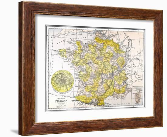 Map: France-null-Framed Giclee Print