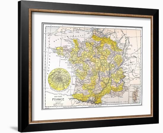 Map: France-null-Framed Giclee Print