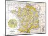 Map: France-null-Mounted Giclee Print