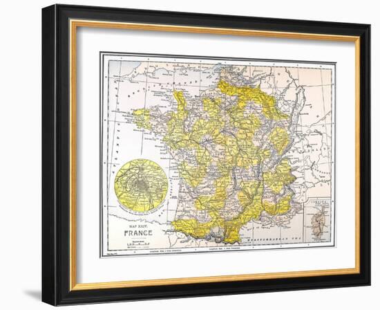Map: France-null-Framed Giclee Print