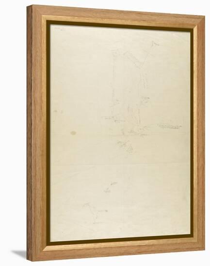 Map French Excavations at Elephantine Island in 1908-null-Framed Premier Image Canvas