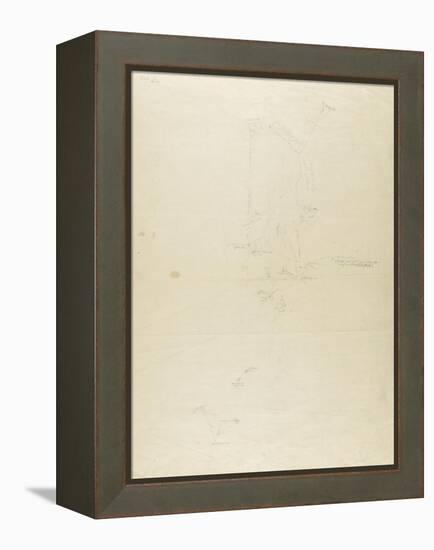 Map French Excavations at Elephantine Island in 1908-null-Framed Premier Image Canvas