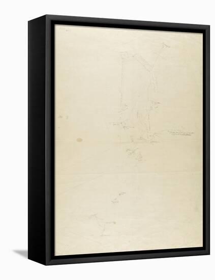 Map French Excavations at Elephantine Island in 1908-null-Framed Premier Image Canvas